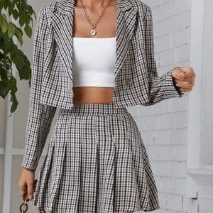 Plaid Two Piece Set
